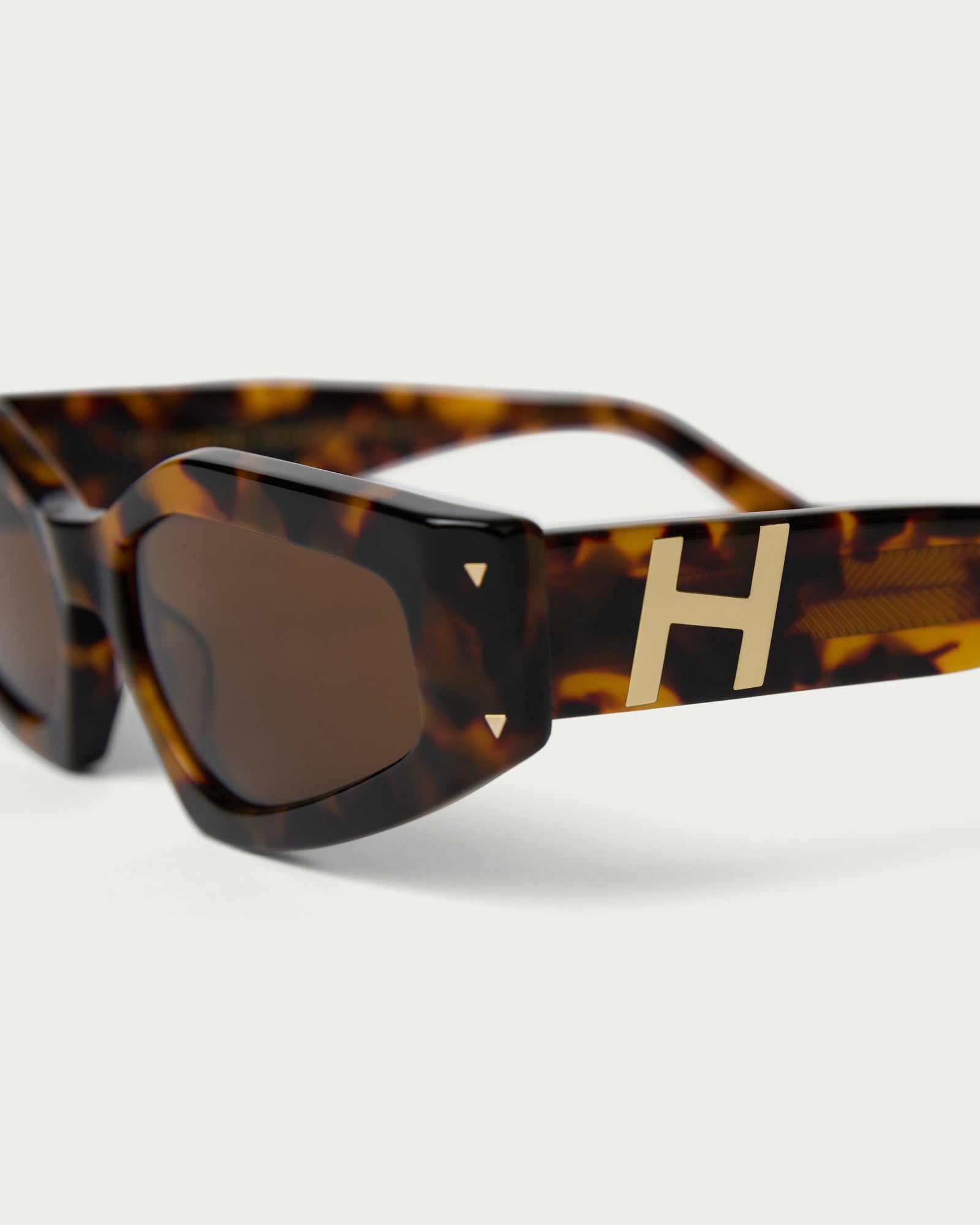 Tortoise The Future angular sunglasses by Hadid Eyewear